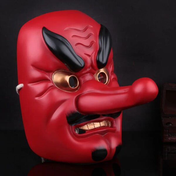 Masque Japonais Tengu Yeux Dorés – Image 4