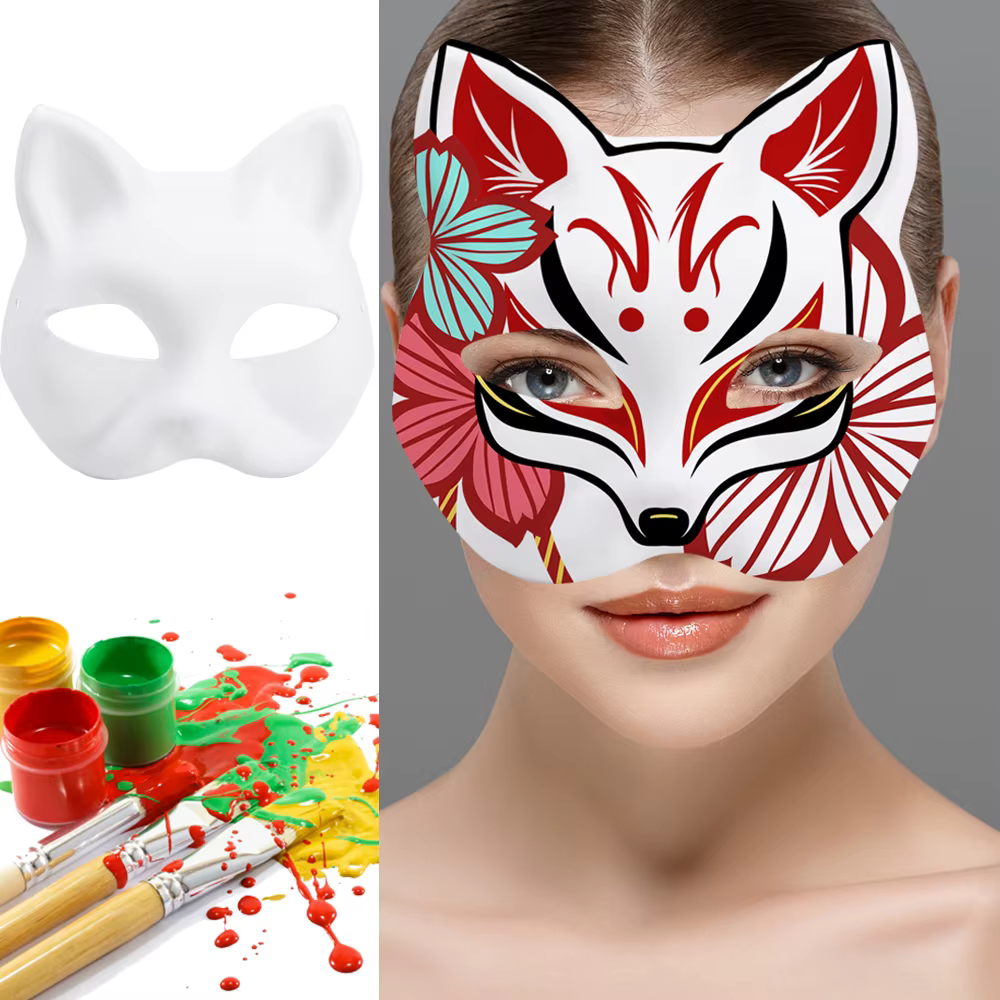 peindre son masque japonais , kit de masque blanc