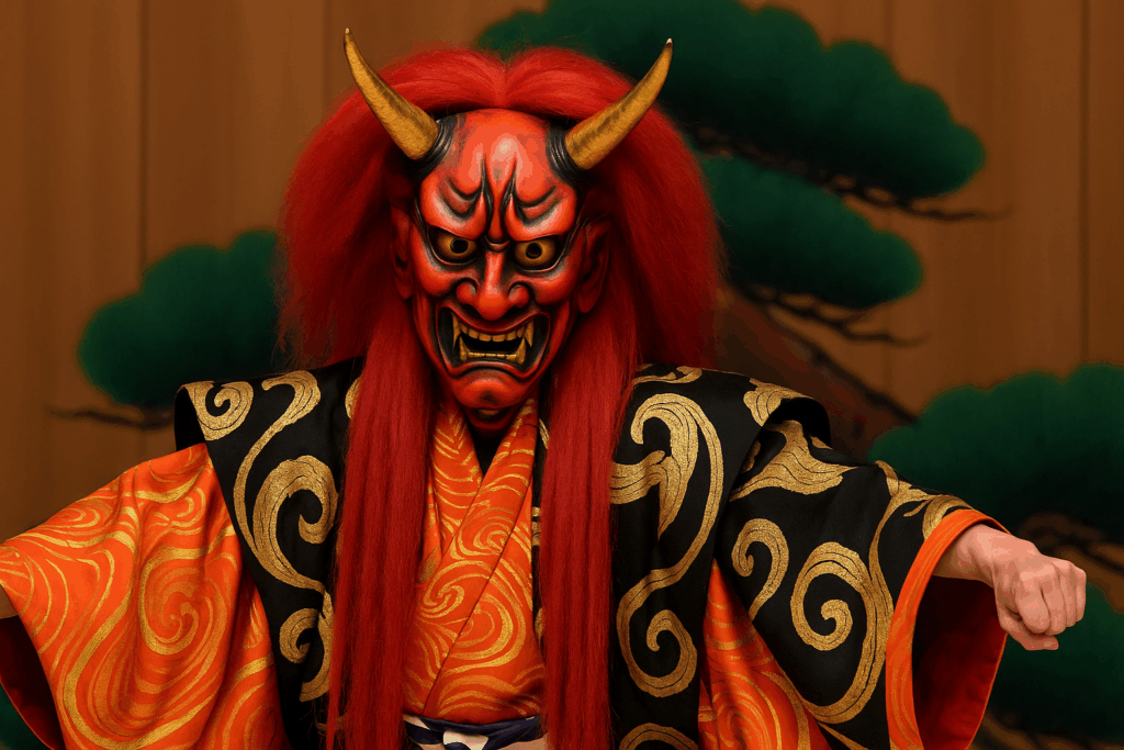 masque kabuki authentique  : démon oni