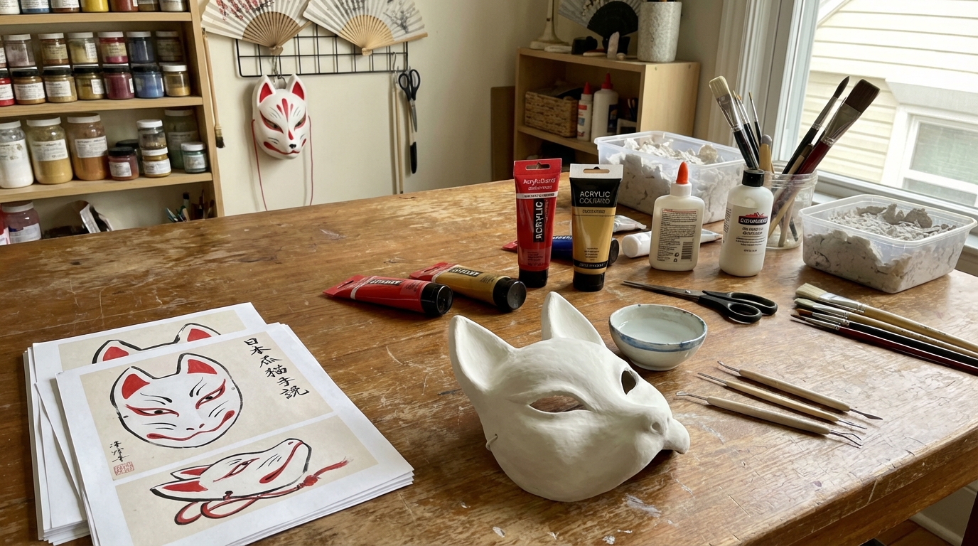 découvrez comment créer facilement un masque kitsune artisanal chez vous avec notre guide étape par étape, alliant tradition et créativité.