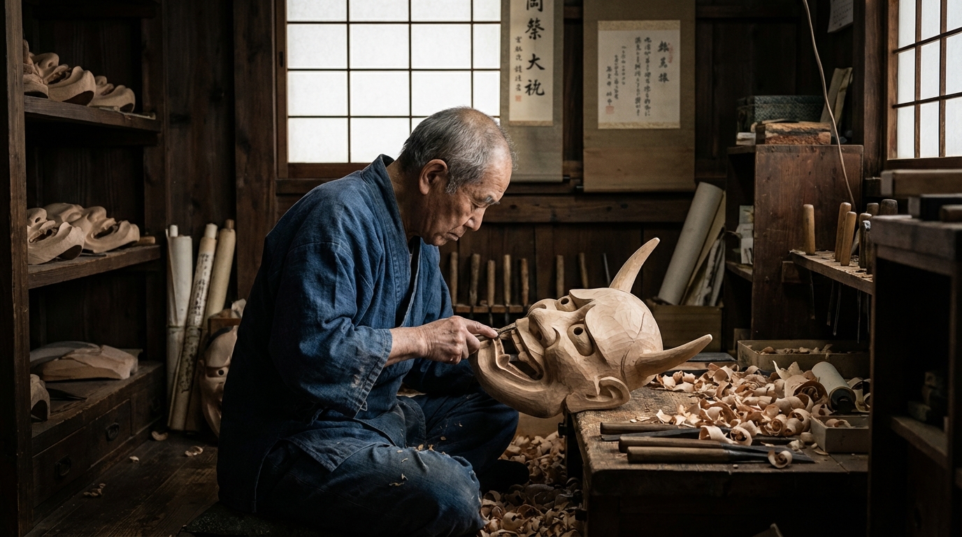 découvrez les techniques artisanales traditionnelles utilisées pour fabriquer le masque hannya à l'époque féodale, symbole puissant du théâtre noh japonais.