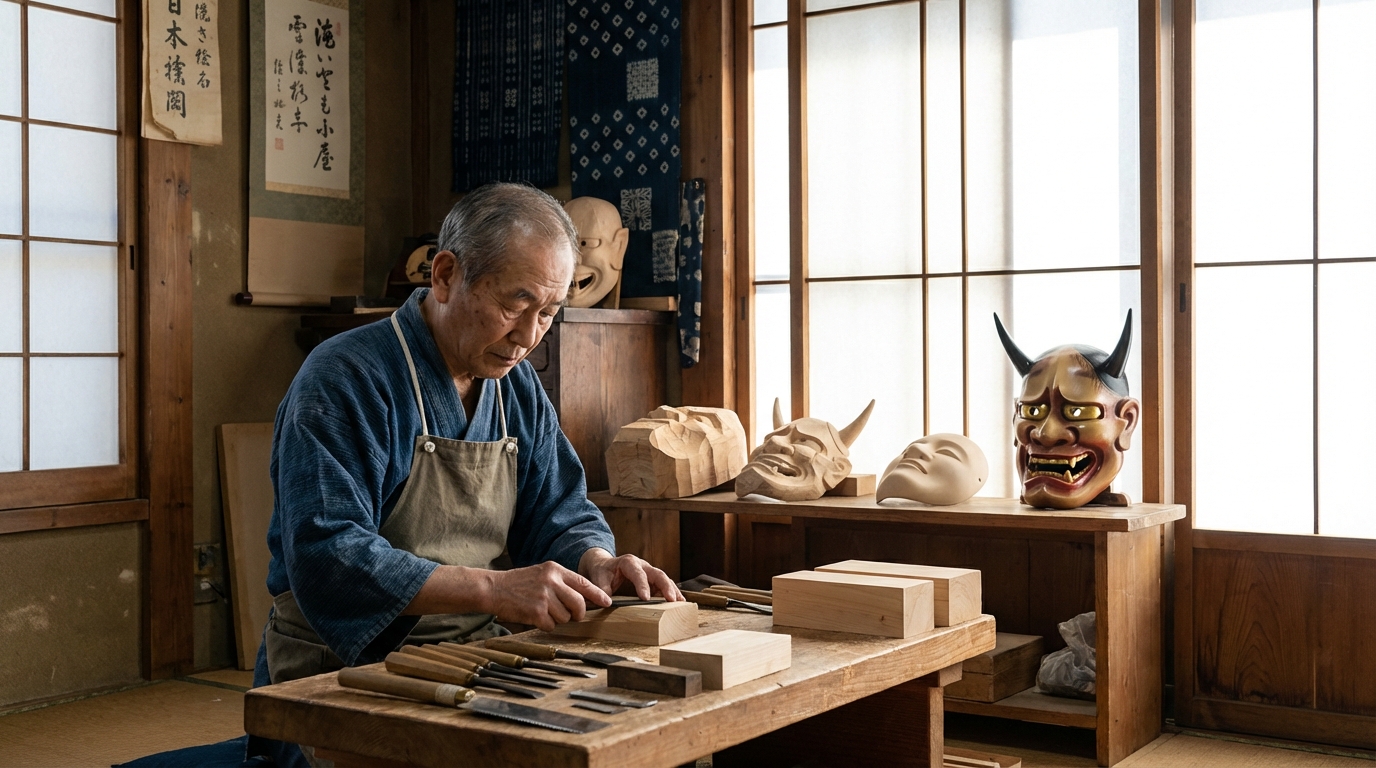 découvrez l'origine du masque hannya, son créateur, ainsi que son histoire et son évolution artistique à travers les siècles.