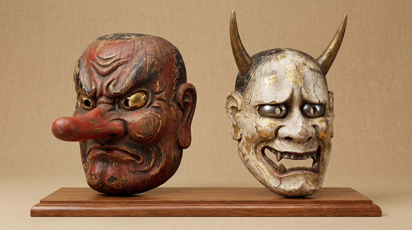 découvrez les différences culturelles et symboliques entre le masque tengu et le masque hannya, deux figures emblématiques du folklore japonais.