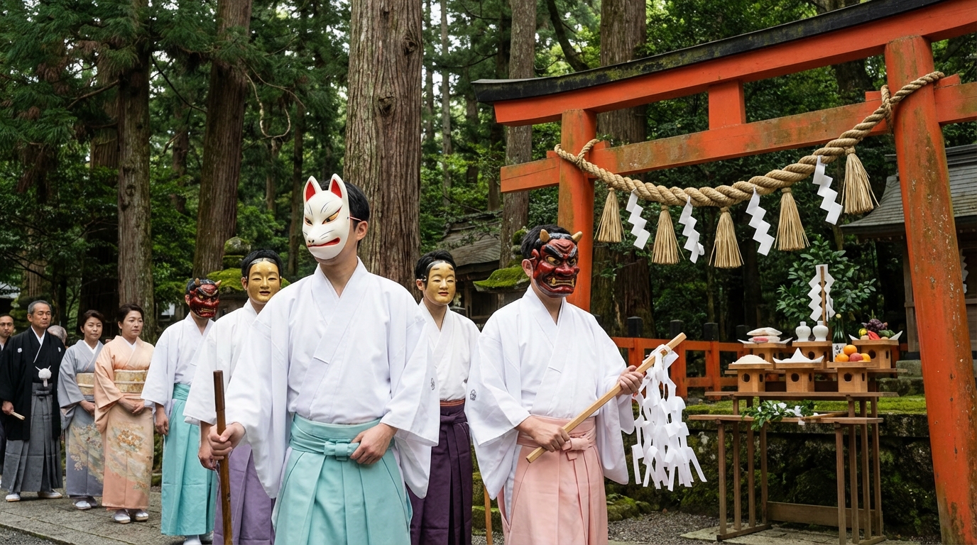 découvrez l'importance des masques dans les cérémonies shinto, un élément clé de l'héritage culturel japonais, symbolisant traditions et spiritualité.