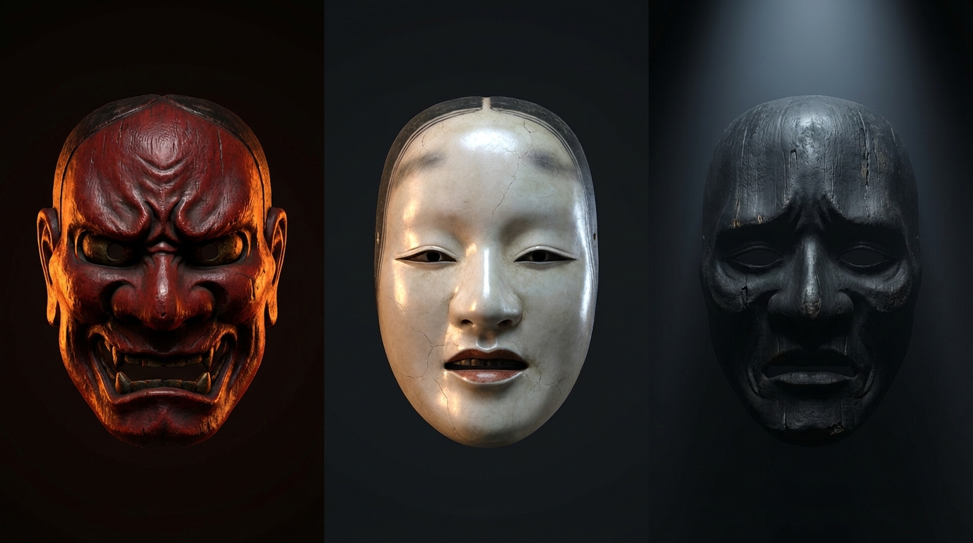 découvrez la signification profonde des couleurs rouge, blanc et noir dans la symbolique du masque hannya, utilisé dans le théâtre japonais traditionnel.