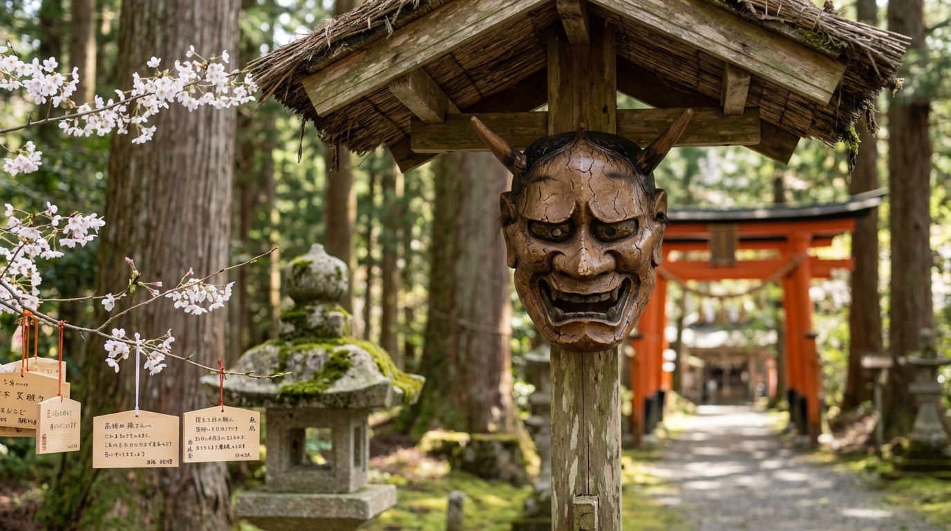 découvrez l'origine et la signification du masque hannya, et explorez son lien éventuel avec les croyances shintoïstes traditionnelles japonaises.