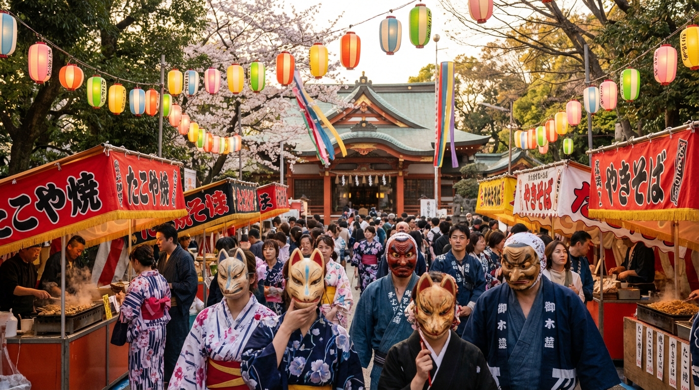 découvrez les festivals japonais incontournables de 2026 où vous pouvez porter un masque traditionnel, entre traditions colorées et célébrations authentiques.