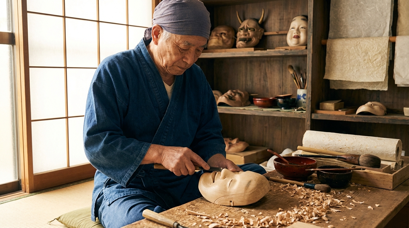 découvrez les techniques ancestrales utilisées pour la fabrication des masques traditionnels japonais, un art riche en histoire et en symbolisme.