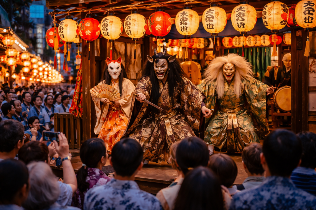 Performance de rue à Kyoto